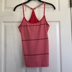 Champion striped athletic workout tank top